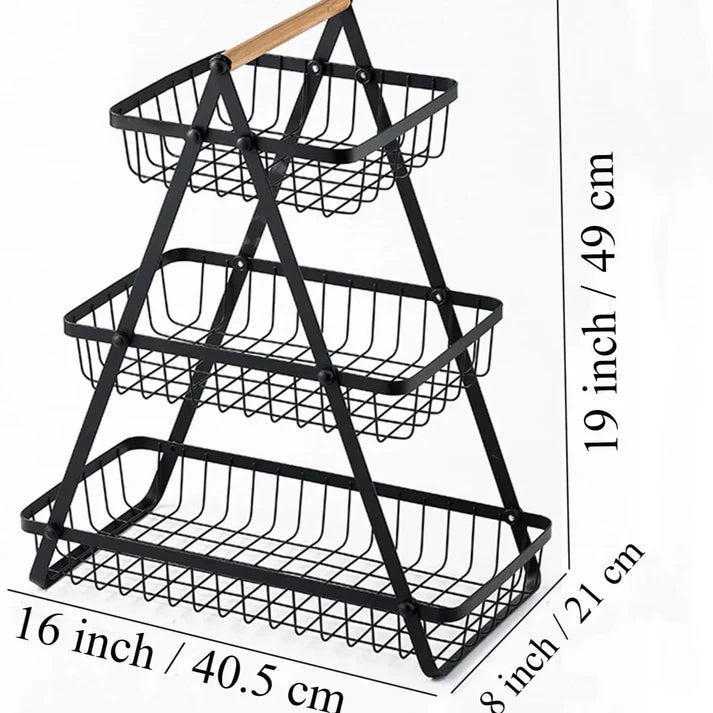 Fruit Vegetable Storage Basket Stand For Kitchen