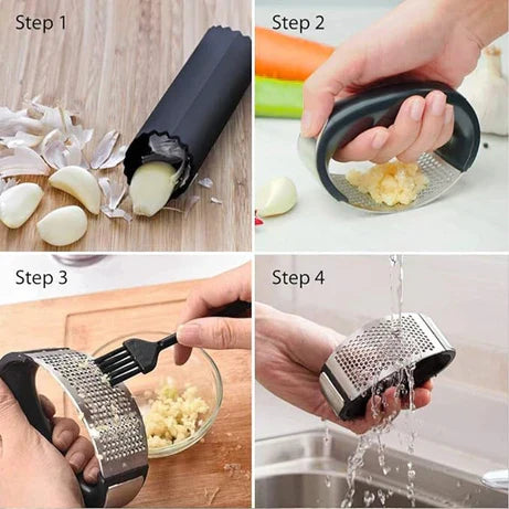 ( Buy 1 Get 1 Free ) Manual Garlic Chopper Stainless Steel Garlic Press For Kitchen