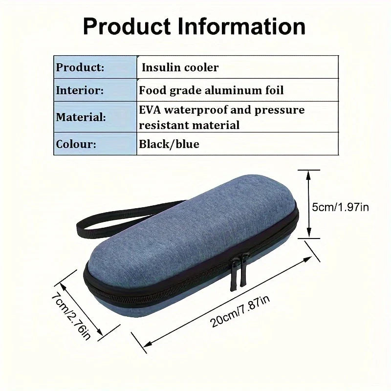 1/2 Set Insulin Pen Cooling Travel Box with 2 Cool Gel Pack