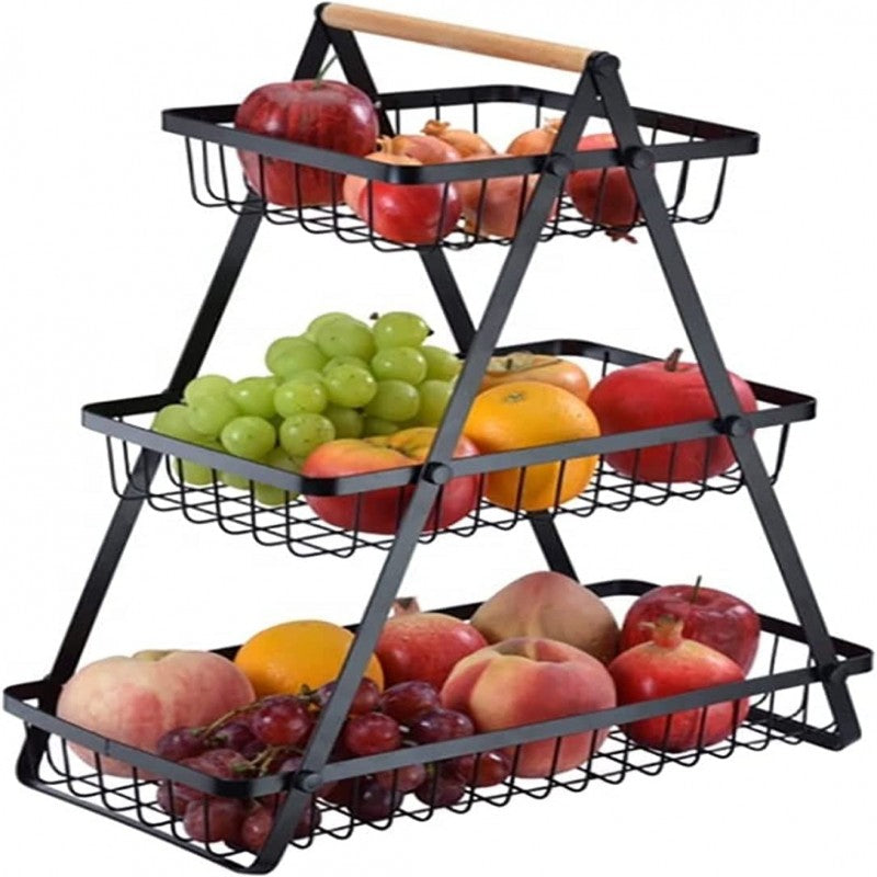 Fruit Vegetable Storage Basket Stand For Kitchen