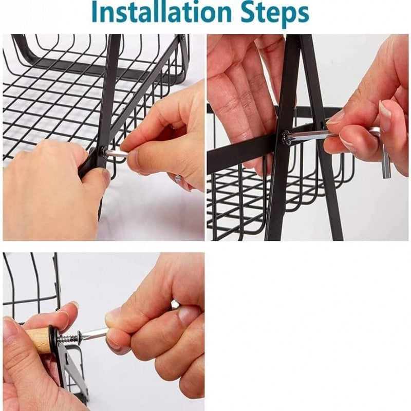 Fruit Vegetable Storage Basket Stand For Kitchen