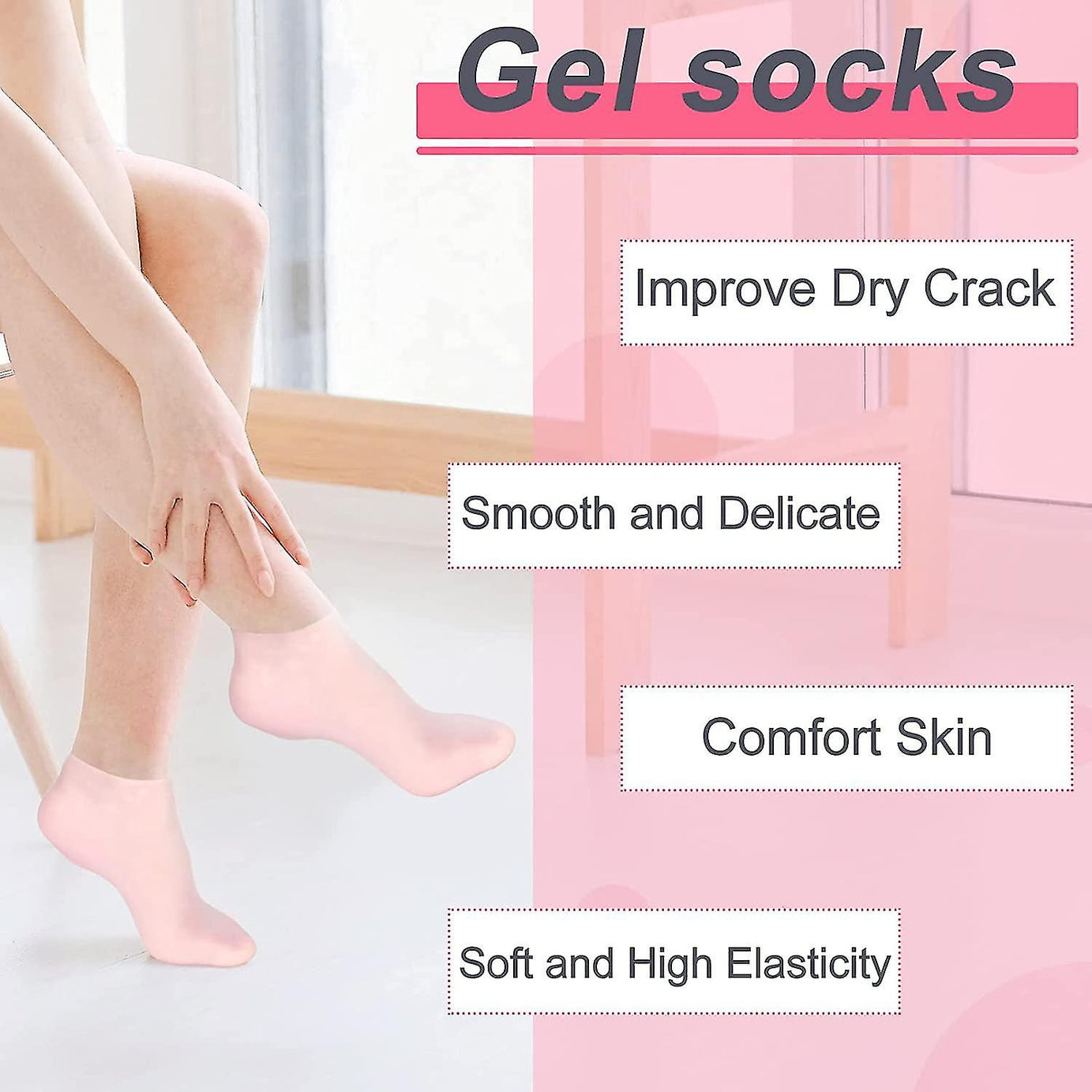 Silicone Moisturizing Socks - High Quality & Long Lasting