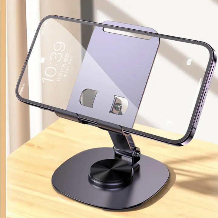 Metal Mobile Holder – 360° Rotatable Stand with Carbon Steel Plate