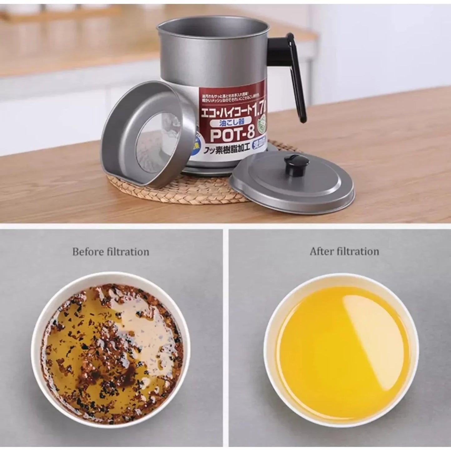 Stainless Steel Oil Filter & Strainer Pot