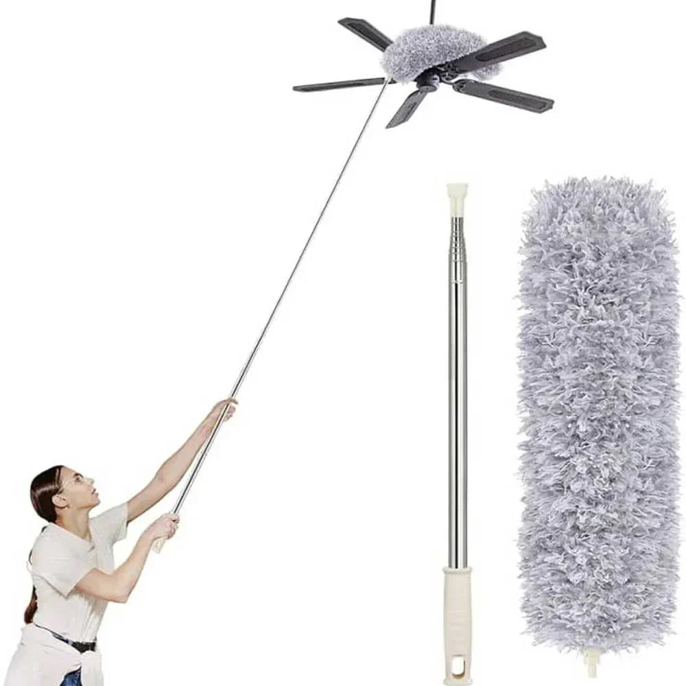 Stainless Flexible Duster For Fan Cleaning Mop With Extendable Long Rod
