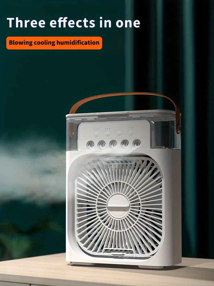 Hydrocooling Portable Air Conditioner & Humidifier: 3-Speed Fan for Office and Home