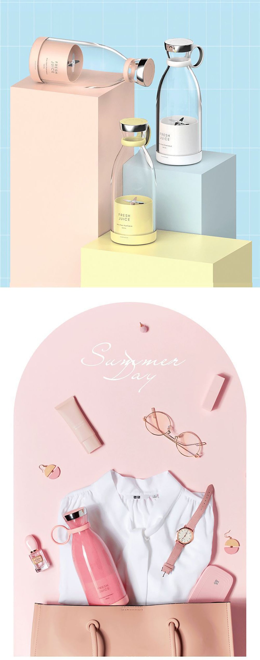 Make Milkshakes like a Boss with Portable Electric Juicer Blender.