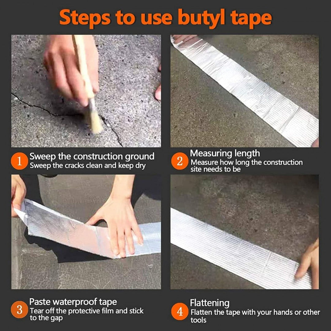 Aluminium Waterproof Rubber Butyl Tape - (2in*60in)