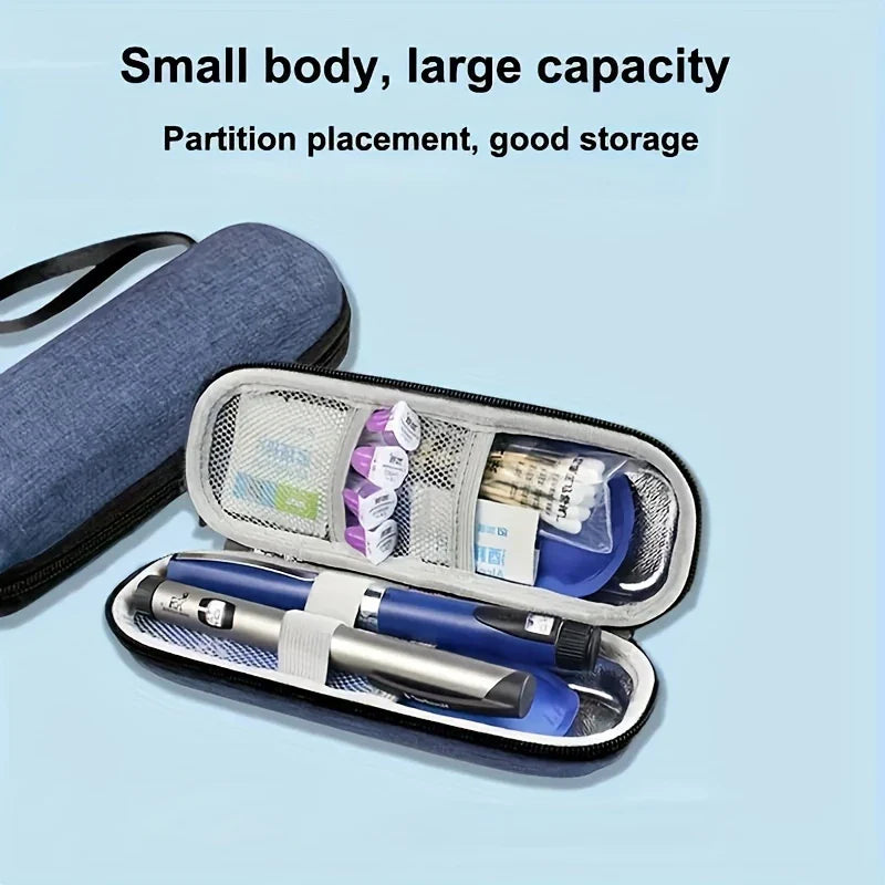 1/2 Set Insulin Pen Cooling Travel Box with 2 Cool Gel Pack