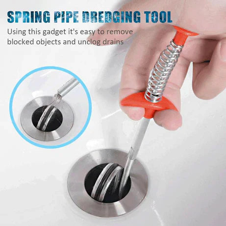 ( Buy 1 Get 1 Free ) Spring Pipe Dredging Remover Tools & Drain Cleaner Sticks
